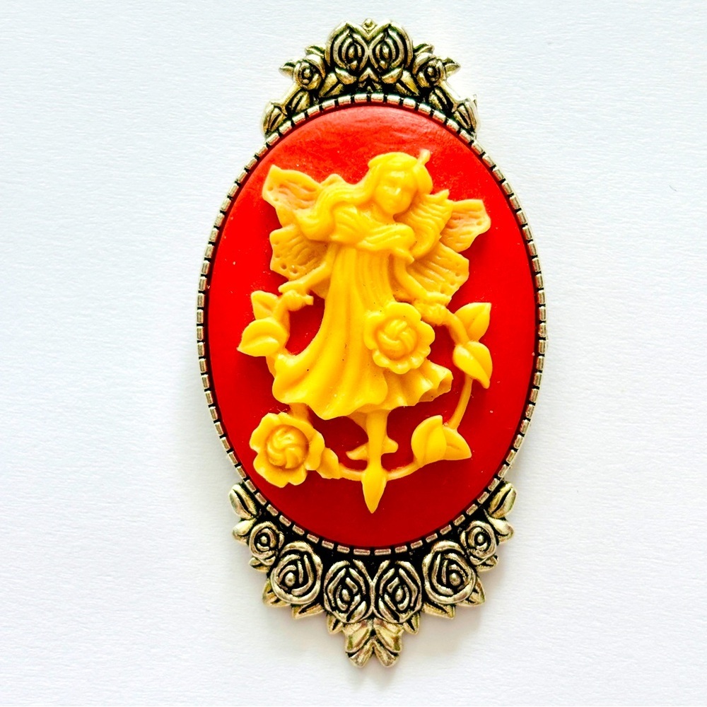 Fairycore Handmade Cameo Brooch, NWT